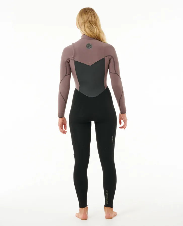 Womens Flashbomb 4/3 Chest Zip Wetsuit - Eggplant