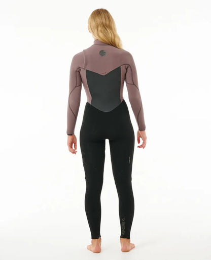 Womens Flashbomb 4/3 Chest Zip Wetsuit - Eggplant