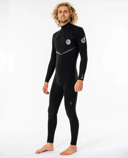 E7 E-Bomb 3/2 Chest Zip Fullsuit Wetsuit - Black