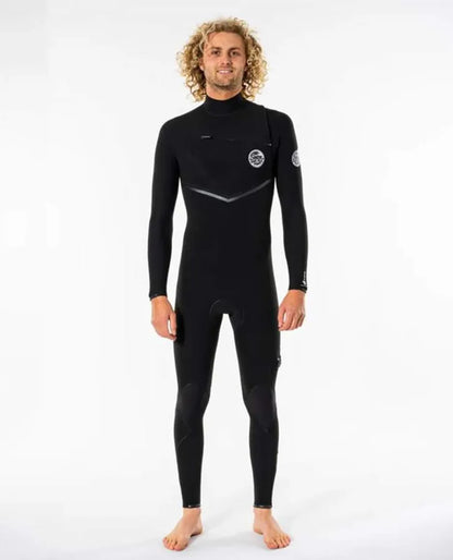 E7 E-Bomb 3/2 Chest Zip Fullsuit Wetsuit - Black