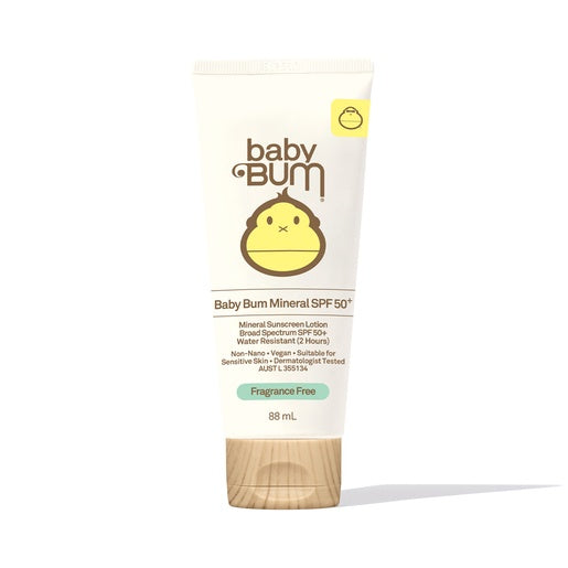 BABY BUM SPF 50 MINERAL SUNSCREEN LOTION - FRAGRANCE FREE - AUS 88ml