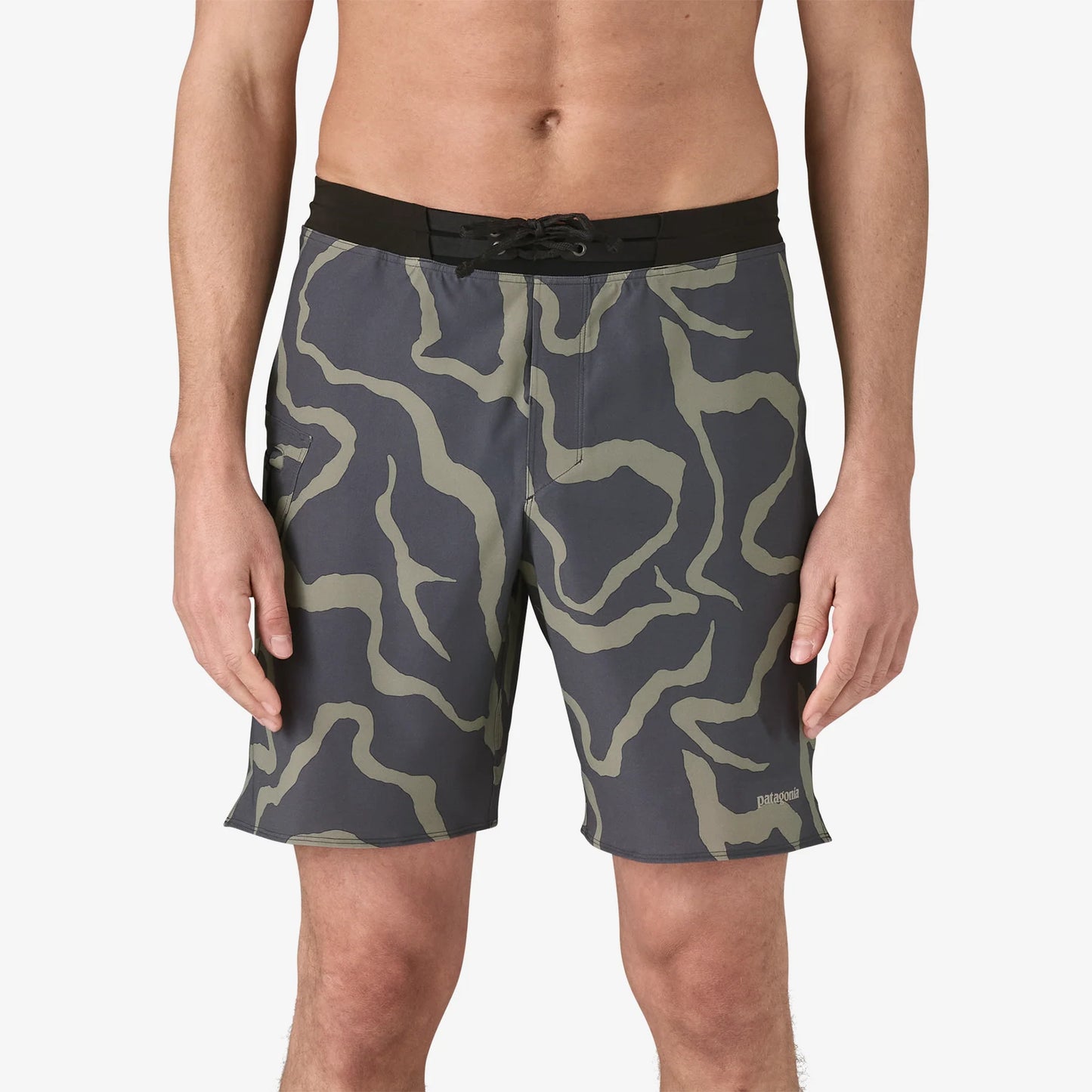 M's Hydrolock Stitched 18" Boardshorts - Tiger Tracks Camo: Forge Grey