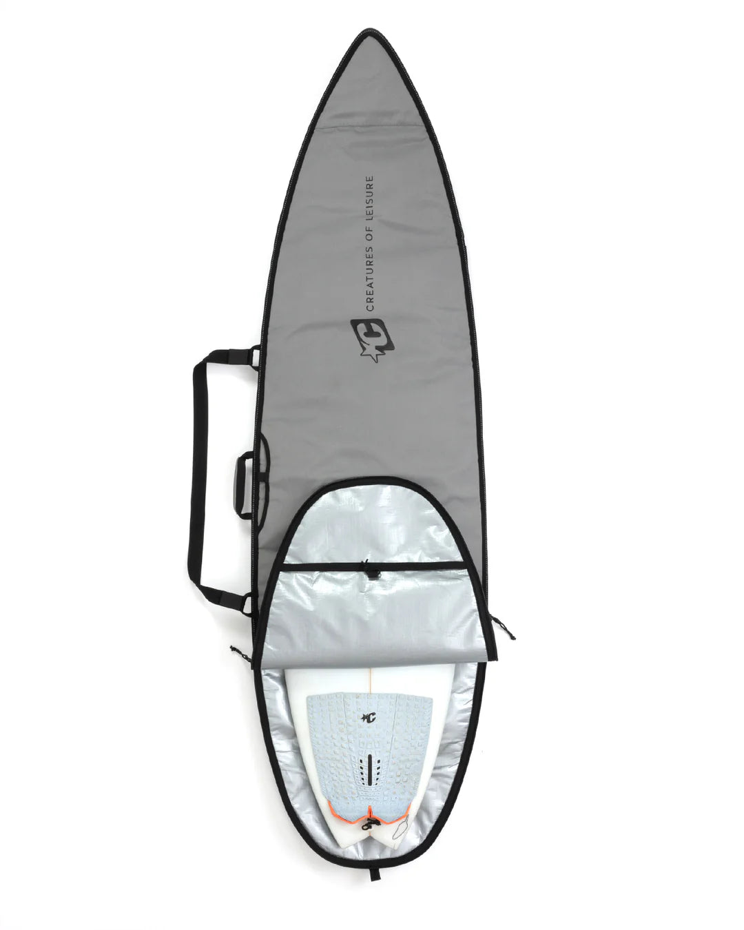 SHORTBOARD ICON BOARD COVER - SILVER BLACK