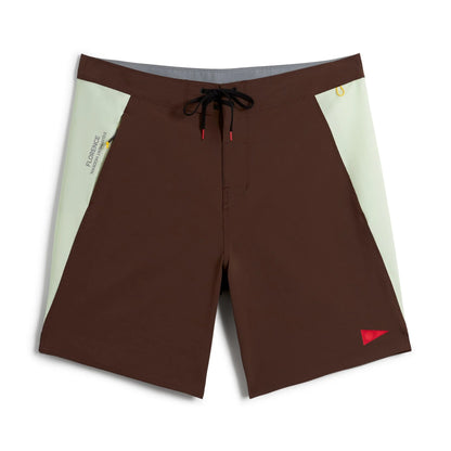 F1 BURGEE CORDURA BOARDSHORT - DARK BROWN