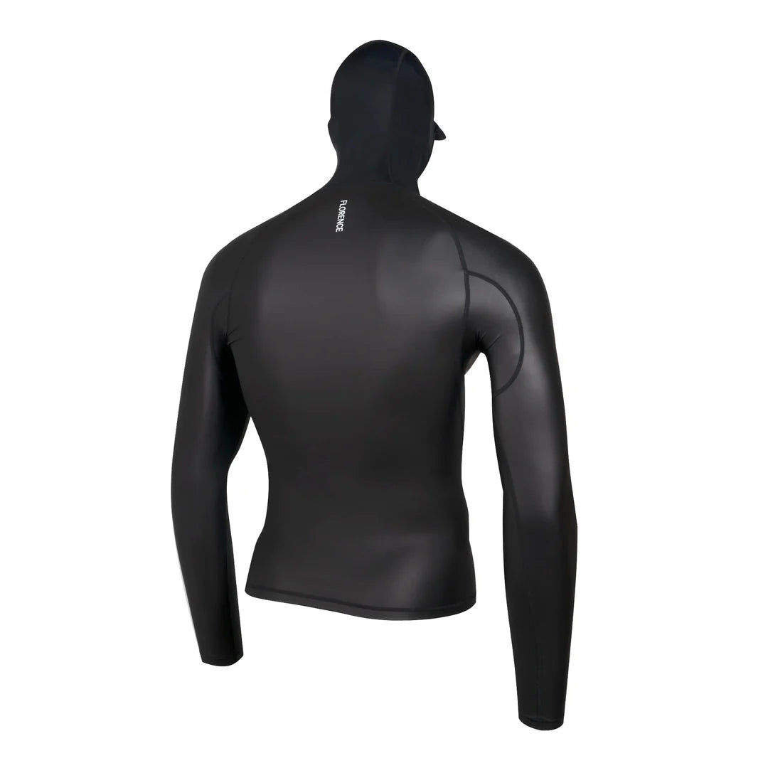 WINDSHIELD LONG SLEEVES HOODED RASHGUARD - BLACK