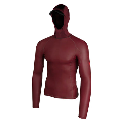 WINDSHIELD LONG SLEEVES HOODED RASHGUARD - MAROON