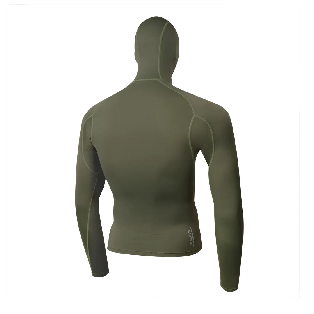 LONG SLEEVE HOODED RASHGUARD - THYME