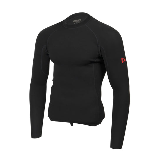 1.5MM FLATLOCK WETSUIT JACKET - BLACK