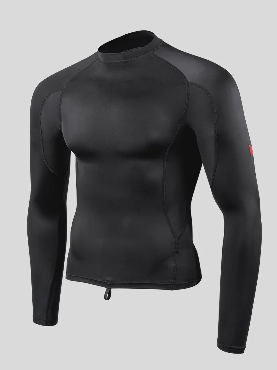 LONG SLEEVE RASHGUARD - BLACK