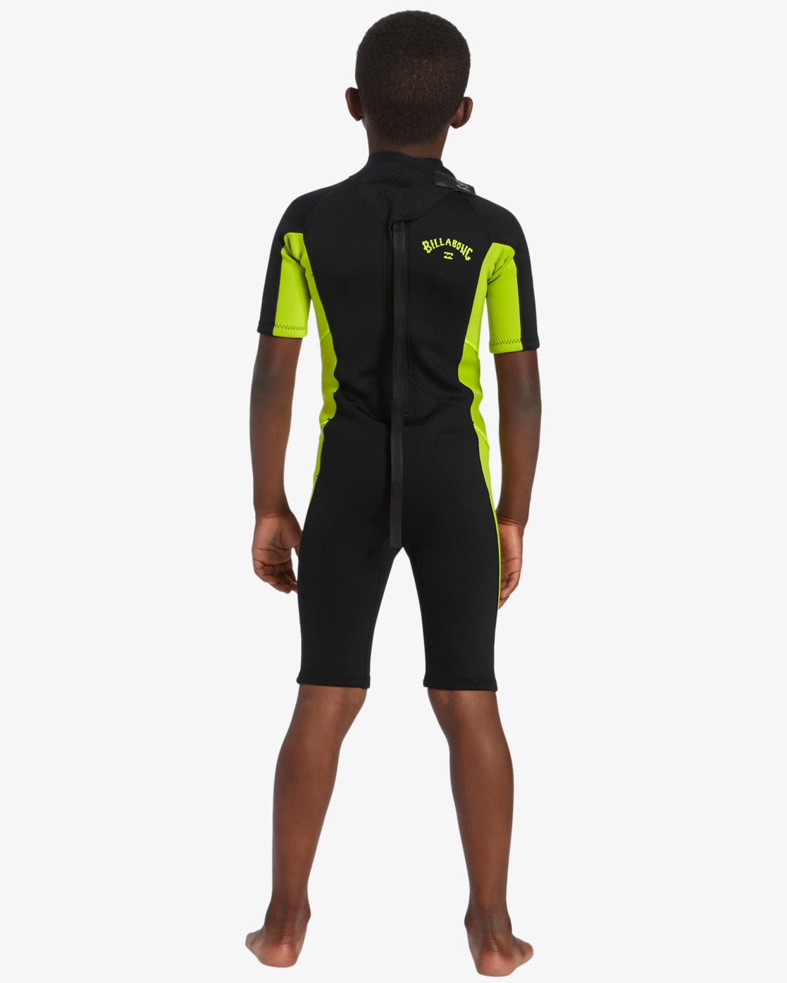 Toddler 202 Foil Back Zip Springsuit - Fluro Lime